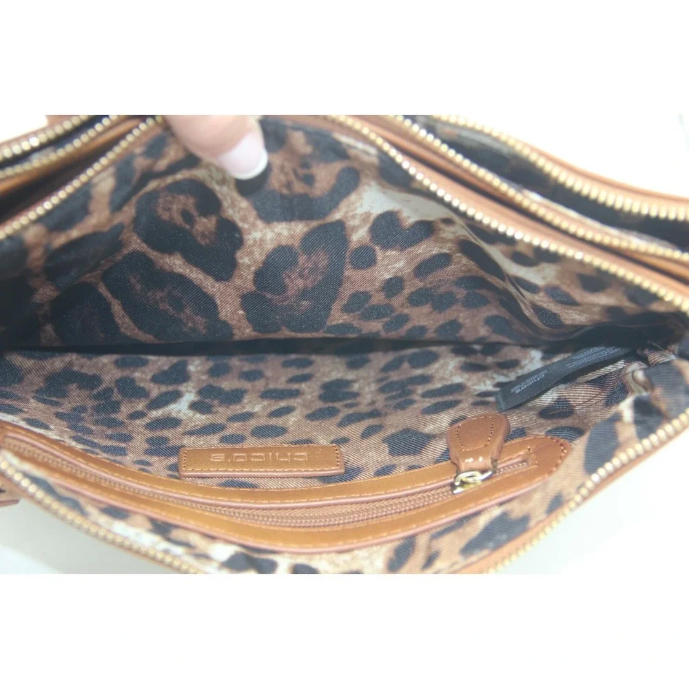 Chico's Women's Jamie Clutch Brown Zipper Purse w/ Gold Groments NWT $99